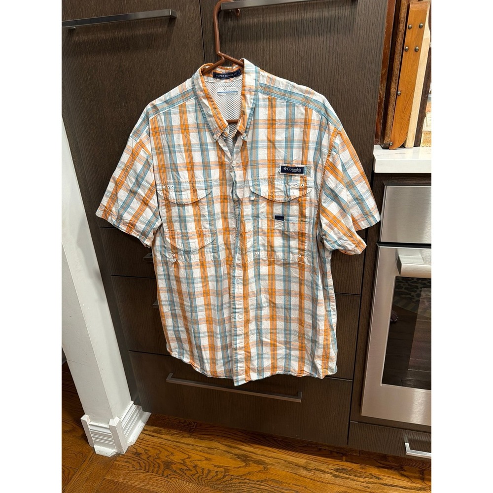 Columbia PFG Super Bonehead button-down fishing shirt men's large
